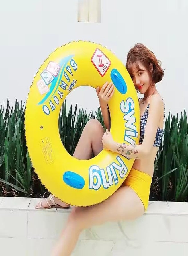 SOLDRIGHT SHOP Kids Swimming Ring | Inflatable Safety Ring for Children | Durable & Comfortable Pool Float for Ages 3-8 | Fun, Colorful Design | Includes Heavy Duty Pump (80 cm., 1 Pcs.) - Image 2
